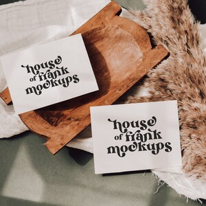 5,5x4 Karten Mockup, Vorder- und Rückseite Karte Mockup, Boho Karte Mockup, Karte Mockup für Druck auf Anfrage, Karten Mockup für Karten Vorlagen