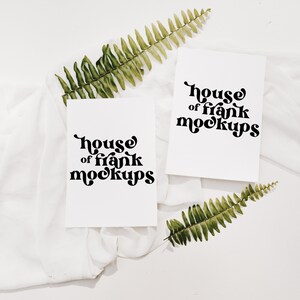 5,5x4 Karten Mockup, Front und Back Karte Mockup, Herbst inspirierte Karte Mockup, Karte Mockup für Druck auf Anfrage, Karte Mockup für Karten Vorlagen