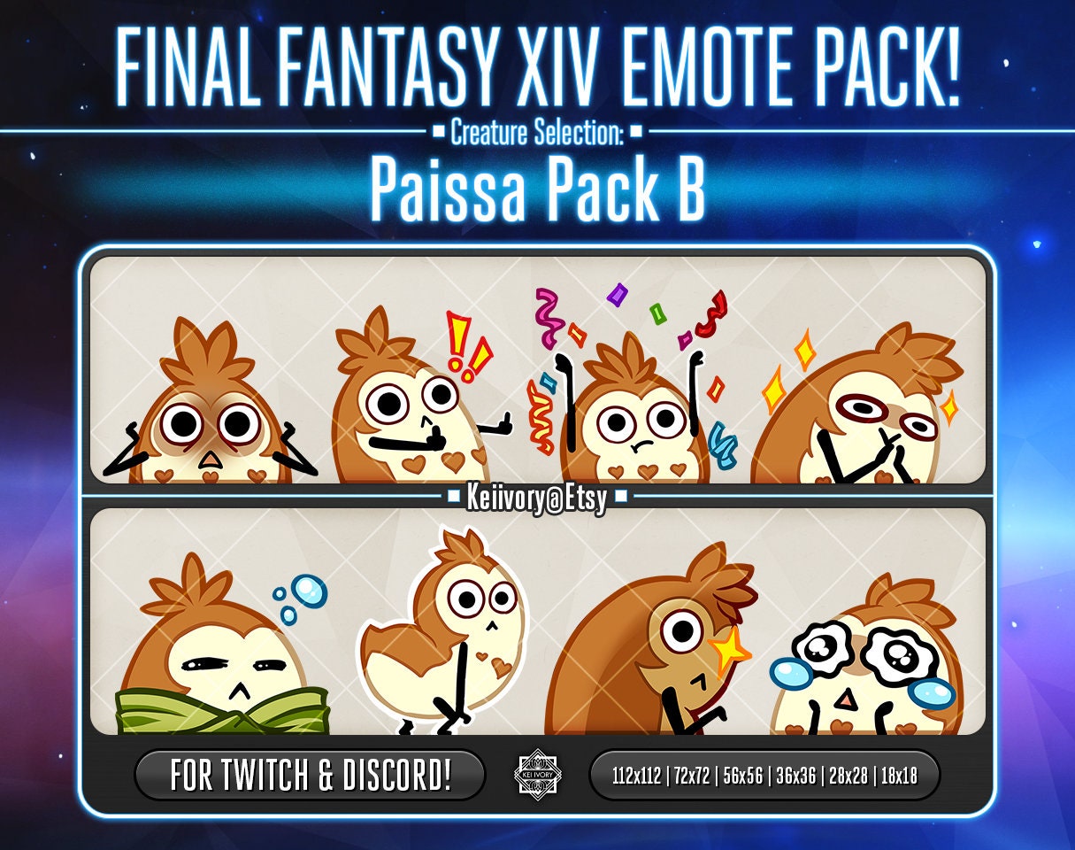 FFXIV Paissa Pack B Emotes Etsy