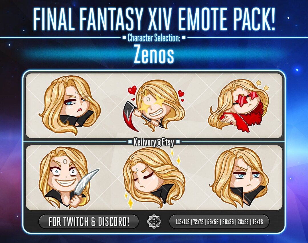 FFXIV Zenos Emote Pack Etsy