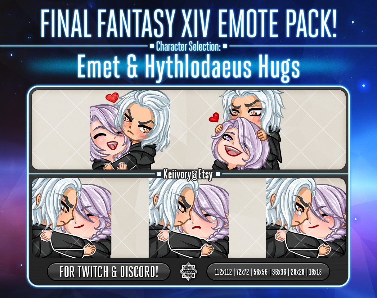 FFXIV Companion Pack Emet and Hythlodaeus Hugs Etsy