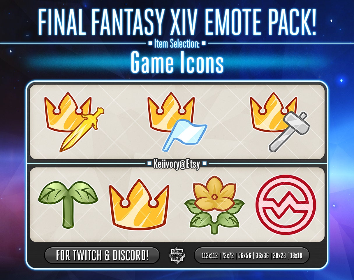 FFXIV Game Icon Emote Pack - Etsy Finland