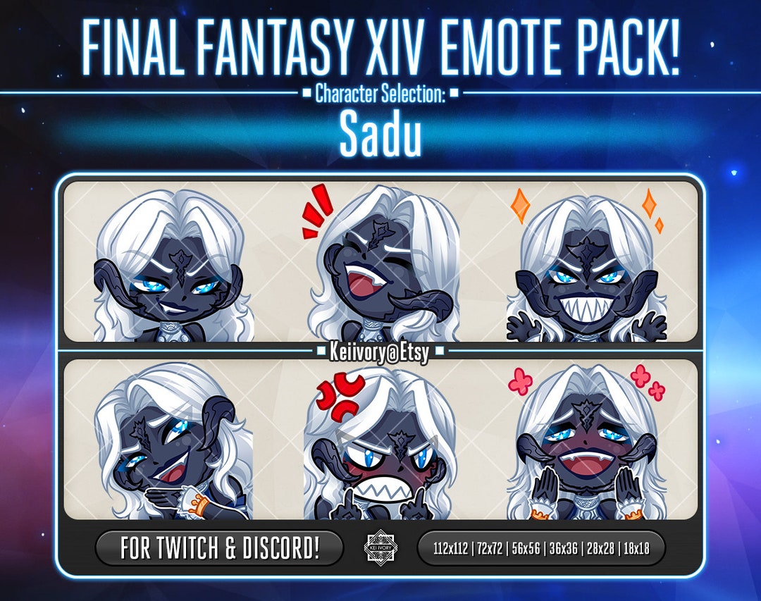 FFXIV Sadu Emote Pack Etsy
