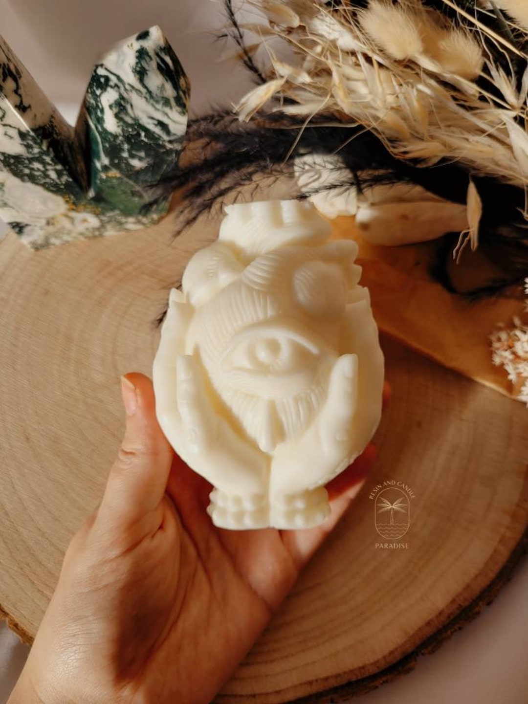 Magic Third Eye Candle Heart in Hands With Eye Candle Candle Etsy