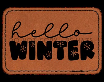 Hello Winter PNG - Hat Patch Downloads, Hat PNG files + Mock-Up