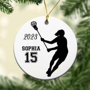 Lacrosse Ornaments For Christmas Tree, Personalized Ornaments, Christmas Tree Ornaments, Christmas Ornaments, Lacrosse Gifts, Women Gifts