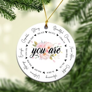 Christmas Ornaments, Christian Ornaments, Religious Decorations, Christian Gifts For Women, Christmas Gifts For Women, Bible Verse Gifts