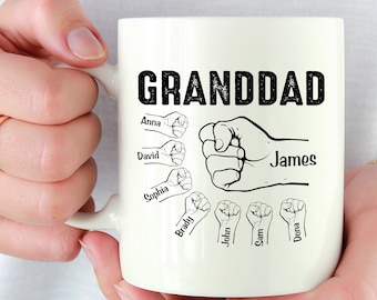 Regalos personalizados, taza de abuelo, regalos de abuelo de nieta, taza personalizada, regalos de abuelo, taza de café, regalos de cumpleaños para hombres