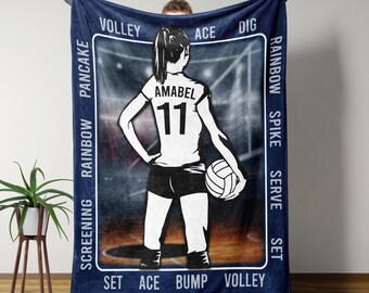 Personalized Blanket, Volleyball Blanket, Throw Blanket, Volleyball Gifts, Christmas Gifts For Women, Men Gifts, Volleyball Gifts For Team