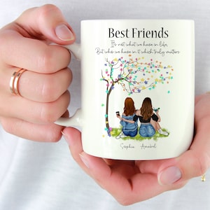 Custom Mug, 2 Best Friends Mug, Personalized Mug, Friendship Gifts, Coffee Mug, Birthday Gifts For Women, Long Distance Relationship Gifts