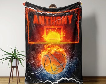 Basketball Blanket, Personalized Blankets And Throws, Basketball Gifts, Basketball Gifts For Boys, Christmas Gifts For Men, Gifts For Him