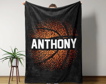 Basketball Blanket, Personalized Blankets And Throws, Basketball Gifts, Boys Basketball Gifts, Gifts For Boys, Christmas Gifts For Men