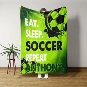 Soccer Blanket, Personalized Blankets And Throws, Soccer Gifts, Christmas Gifts For Men, Soccer Gifts For Boys, Soccer Team Gifts, Kids Gift