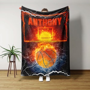 Basketball Blanket, Personalized Blankets And Throws, Basketball Gifts, Basketball Gifts For Boys, Christmas Gifts For Men, Gifts For Him