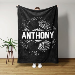 Soccer Blanket, Soccer Gifts, Personalized Blankets And Throws, Soccer Gifts For Boys, Girls Soccer Gifts, Christmas Gifts For Men