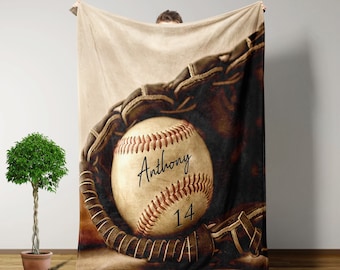 Personalized Gifts, Baseball Blanket, Baseball Player Gifts, Gifts For Baseball Lovers, Gifts For Men, Baseball Gifts For Teen Boys
