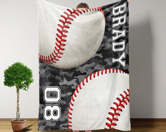 Custom Blanket, Baseball Blankets For Boys, Baseball Gifts For Teen Boys, Gifts For Baseball Lovers, Gifts For Men, Baseball Player Gifts