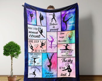 Gymnastics Blanket, Gymnastics Gifts, Throw Blanket, Birthday Gifts For Girls, Birthday Gifts For Women, Gymnastics Gifts For Girls