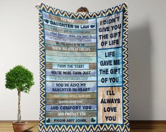 Custom Blanket, To My Daughter In Law Blanket, Throw Blanket, Gifts For Daughter In Law, Christmas Gifts For Daughter In Law, Women Gifts