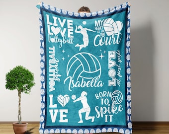 Volleyball Blanket, Volleyball Gifts, Personalized Blankets And Throws, Volleyball Gifts For Girls, Christmas Gifts For Women, Team Gifts