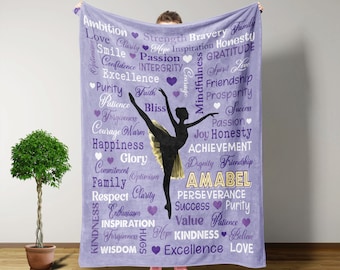 Dance Blanket, Dance Gifts, Personalized Blankets And Throws, Christmas Gifts For Women, Ballet Gifts, Dancer Gifts, Gifts For Girls