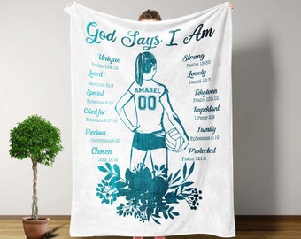 Custom Blanket, Volleyball Blanket, Throw Blanket, Volleyball Gifts, Christmas Gifts For Women, Volleyball Gifts For Teen Girls, Women Gifts