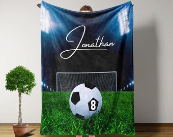 Soccer Blanket, Custom Blanket, Soccer Gifts, Throw Blanket, Gifts For Soccer Players, Gifts For Men, Gifts For Boy, Soccer Player Gifts
