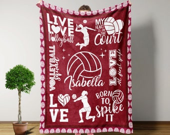 Volleyball Blanket, Volleyball Gifts, Personalized Blankets And Throws, Volleyball Gifts For Girls, Christmas Gifts For Women, Girls Gifts