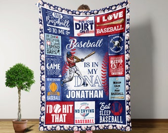 Baseball Blanket, Personalized Blankets And Throws, Boys Baseball Gifts, Baseball Gifts, Baseball Team Gifts, Christmas Gifts For Men