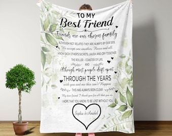 Blanket Design, To My Best Friend Blanket, Quote Friendship, Best Friend Birthday Gifts, Friend Gifts, Fall Throw Blanket