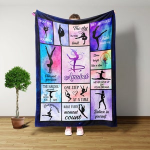 Gymnastics Blanket, Gymnastics Gifts, Personalized Blankets And Throws, Birthday Gifts For Women, Gymnastics Gifts For Girls