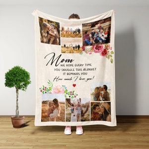 Personalized Mom Blanket, Cutom Photo Blanket, Mom Gifts, Mothers Day Gifts, Mother Gifts, Gifts For Mom, Mama Gifts, Birthday Gifts For Mom