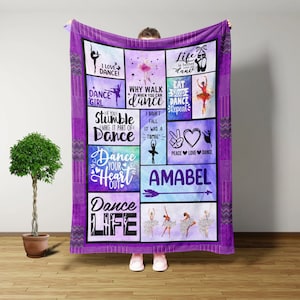 Dance Blanket, Throw Blanket, Custom Blanket, Gifts For Girls, Gifts For Women, Birthday Gifts For Teen Girls, Ballet Gifts For Girls