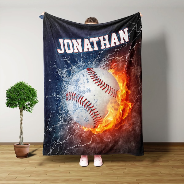 Baseball Blanket, Baseball Gifts, Personalized Blankets And Throws, Christmas Gifts, Boys Baseball Gifts, Gifts For Baseball Players Boys