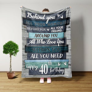 40TH Birthday Gifts Women, Bithday Blanket, 40TH Birthday Gifts Men, Throw Blanket, Gifts For Women, Birthday Gifts For Mom, Dad Gifts