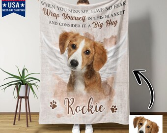 Personalized Dog Memorial Gifts, Dog Sympathy Gifts For Loss Of Dog, Dog Memorial Blanket, Gifts For Loss Of Dog, Dog Lovers Gift