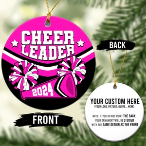 Cheerleader Ornament, Cheerleader Gifts, Christmas Ornaments, Christmas Tree Ornaments, Cheer Team Gifts, Christmas Gifts For Women