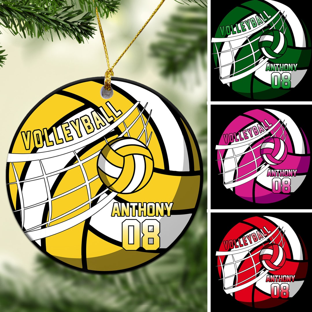 Volleyball Ornament, Christmas Ornaments, Personalized Ornaments, Volleyball Gifts, Gifts for
