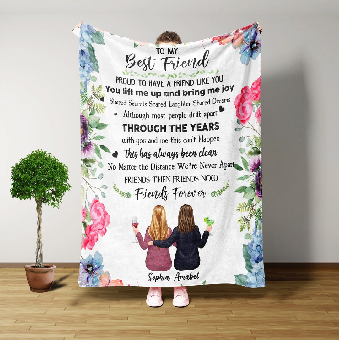 Blanket Customized, to My Best Friend Blanket, Quote Friendship, Best