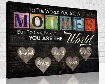 Sign Customized, To The World You Are A Mother Poster, Gifts For Mom, Mother's Day Gifts, Gifts For Women, Gifts From Son, Christmas Gifts