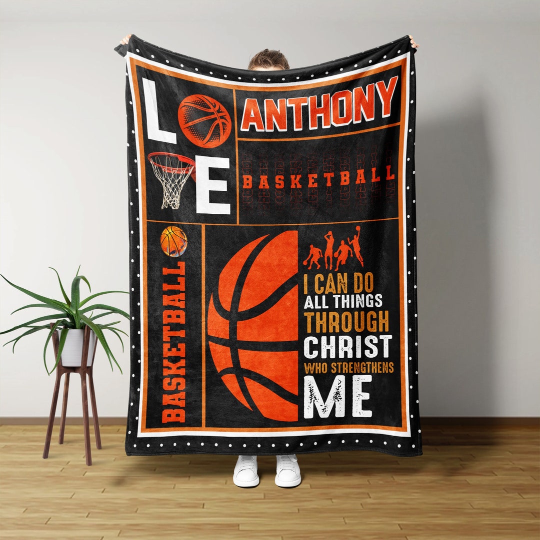 Basketball Blanket, Basketball Gifts, Custom Blankets, Throw Blankets, Basketball Gifts for Men