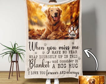 Dog Memorial Blanket, Personalized Dog Loss Blanket, Dog Memorial Gifts For Loss Of Dog, Gifts For Dog Lovers, Pet Memorial Gifts For Dogs