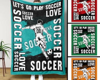 Soccer Blanket, Custom Blanket, Soccer Gifts, Throw Blanket, Soccer Gifts For Boys, Christmas Gifts For Men, Soccer Team Gifts, Mens Gifts