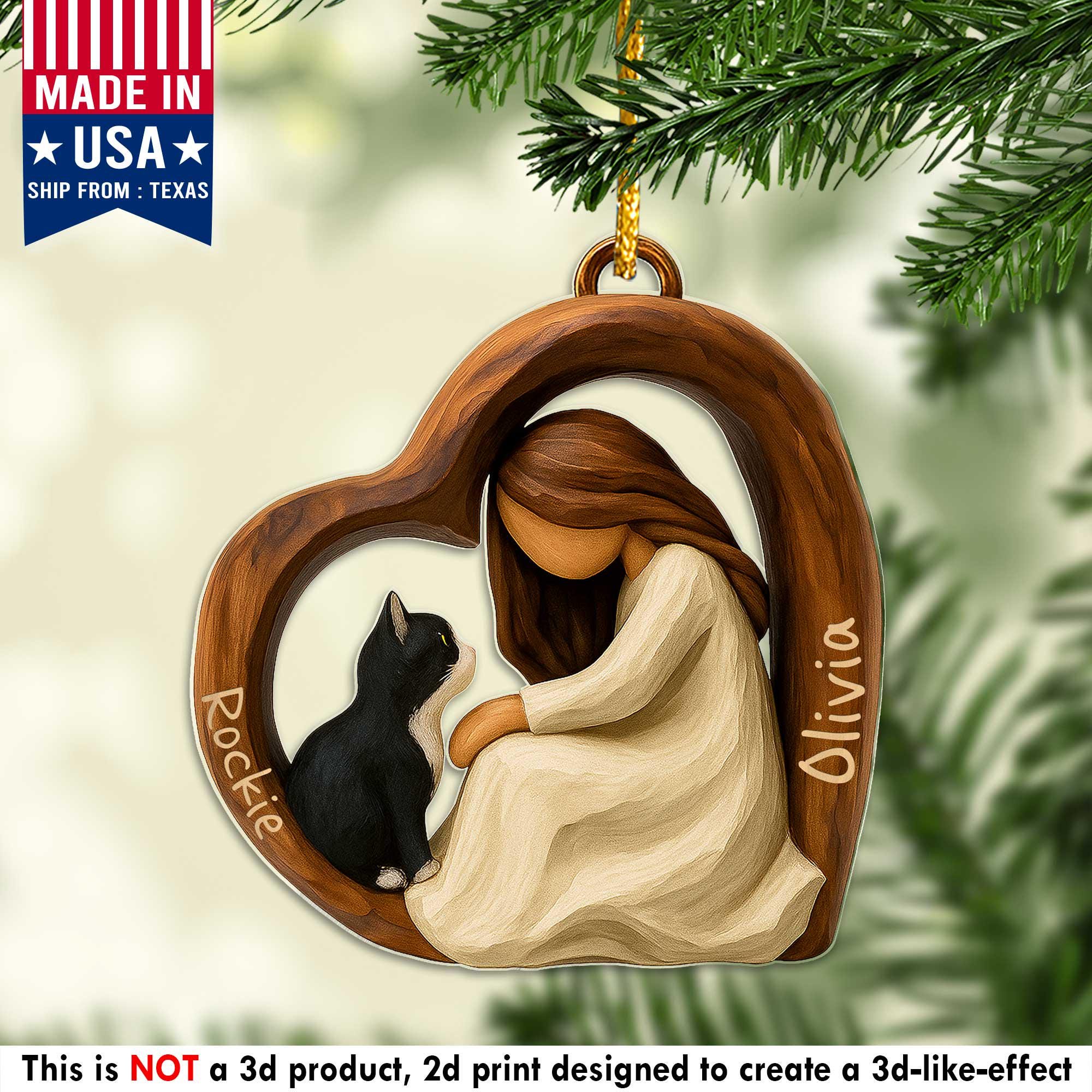 Tuxedo Cat Ornament, Tuxedo Cats Gift, Black and White Cat Hanging ...