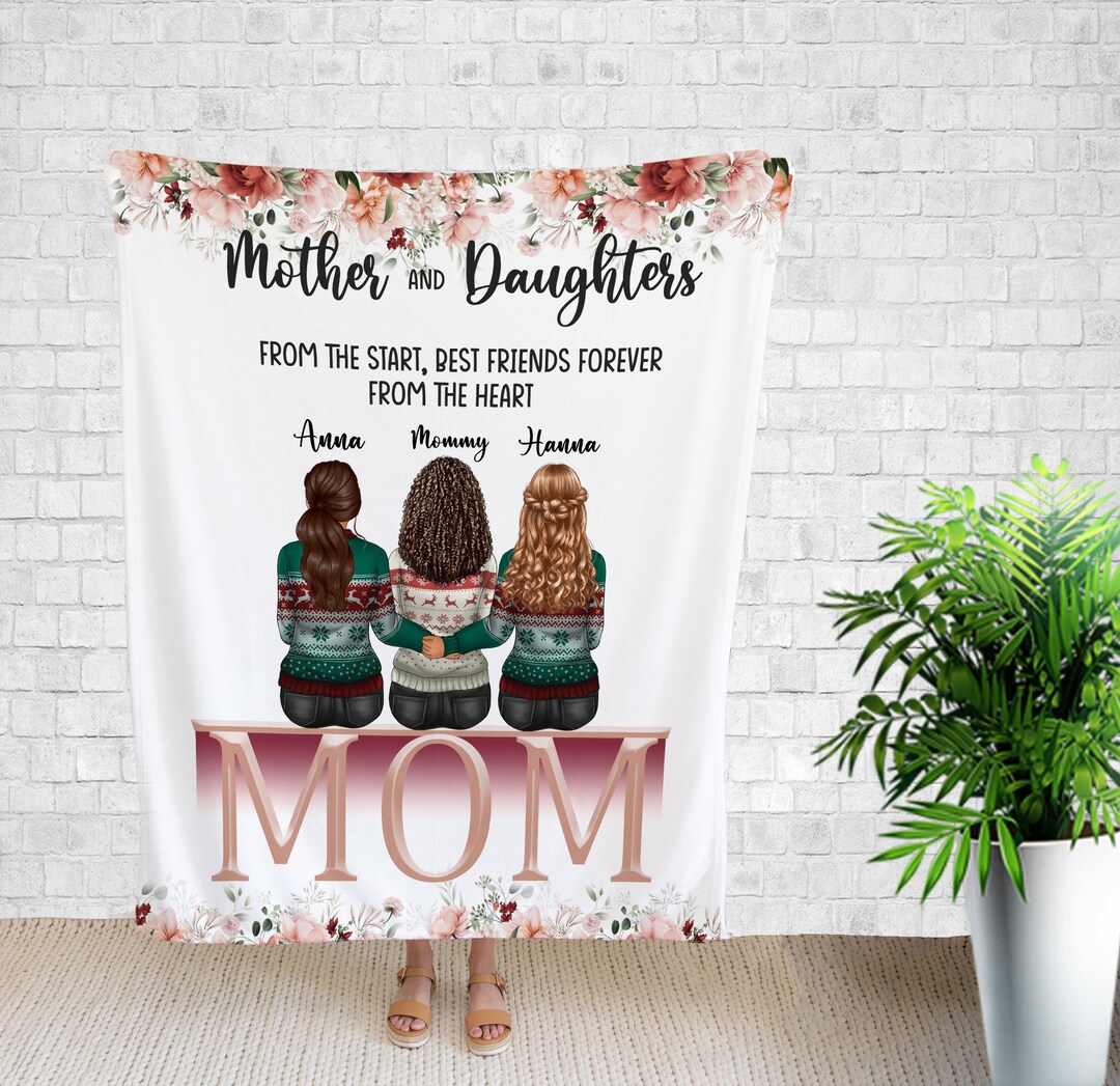 Personalized Blanket, Mother and Daughters Blanket, Mother's Day Gifts ...