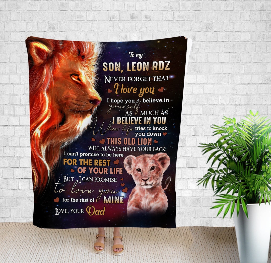 Personalized Blanket, Custom Gift, Family Gift, to My Son Blanket, Message Blanket, Son Gift