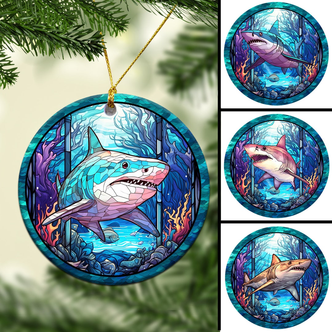 Shark Ornament, Christmas Ornaments, Shark Decor, Christmas Gifts for