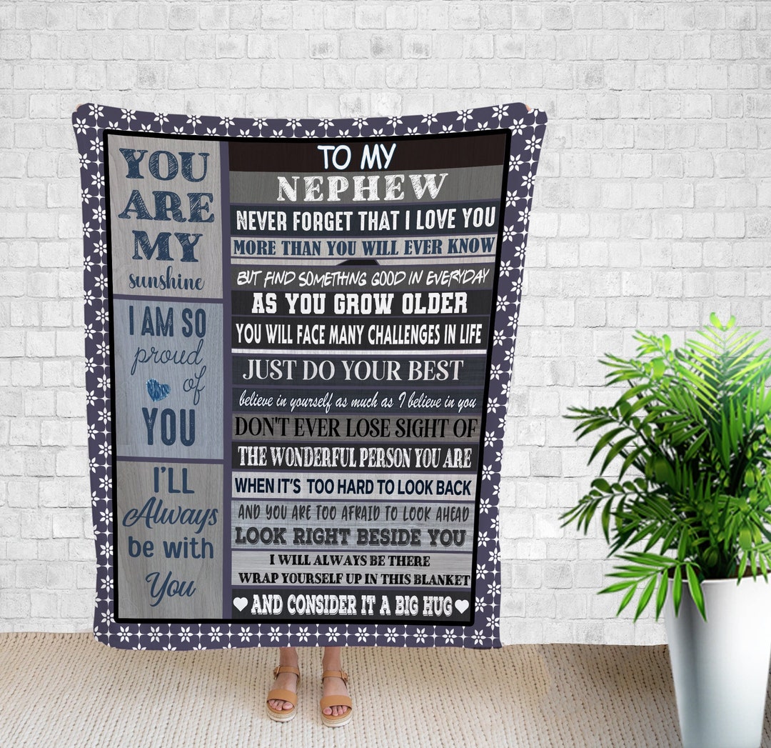 Nephew Gift, to My Nephew Blanket, Family Gift Blanket, Nephew Gift