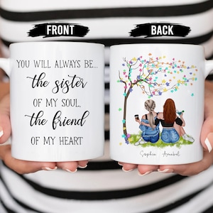 You&#39;ll Always Be The Sister Mug, Personalized Mug, Coffee Mug, Gifts For Women, Friendship Gifts, Bff Gifts, Birthday Gifts For Her