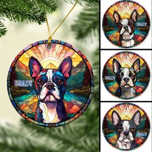 Boston Terrier Gifts, Christmas Ornaments, Car Accessories, Dog Ornament, Christmas Decorations, Dog Gifts, Dog Lovers Gifts For Women